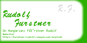 rudolf furstner business card